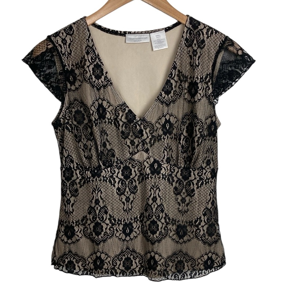 Black Lace Y2K Stretch Top